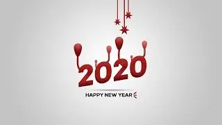 Happy New Year 2020 Wallpaper/Card/Poster Design in Photoshop - Photoshop Tutorial