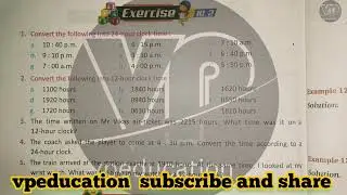 Class 5th maths/chapter10/exercise 10.2/full solution/convert into 24 hours and 12 hours clock time.