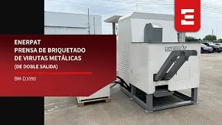 La compactadora de virutas de aluminio ENERPAT trabaja a doble tiempo para ahorrar espacio.
