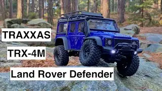 Traxxas Land Rover Defender TRX-4M - jak si vede na kamenech - trail v lese