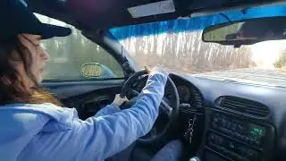 Lindsey driving the C5