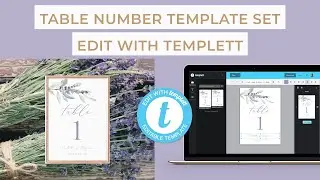 Edit with Templett V2 - Table Number Template tutorial