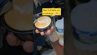 Day 5 of latte Art Workshop of my trainee Barista ☕🎨 #LatteArt #Workshop #Barista #Coffee