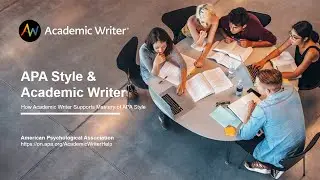 APA Style and Academic Writer