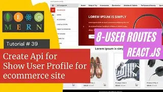 React js Tutorial # 39| Create Api | Show User Profile for ecommerce site