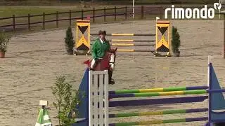 Harm Lahde siegt mit Oak Grove's Oligarch in der Springpferdepr&uuml;fung Kl. M in Westergellersen