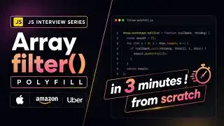 Build JavaScript Filter Polyfill From Scratch 🔥