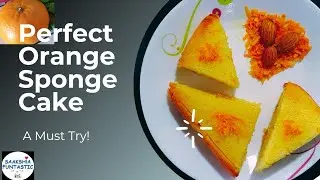 Easy vegan sponge cake | No butter, egg or milk | orange cake recipe