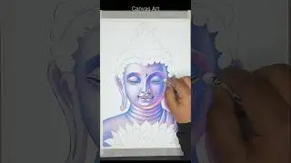 Lord Buddha drawing with oil pastel #shorts