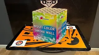 Multi Color Smoke Wall : Pyrostar : 25 Shots : Smoke Tails : Daylight Fireworks