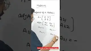 Adjoint of a Matrix #iscboard #math #cbse #upboard #mathtrick #nda #jee #matrix