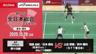 【第79回全日本総合】女子複 準々決勝｜福島由紀（岐阜Bluvic）/ 松本麻佑（ほねごり相模原）vs 山北奈緖 / 鈴木陽向（ＮＴＴ東日本）