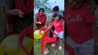 Mom solves sibling&rsquo;s balloon problem 🤣🤪😂🎈#mistihappylifestyle #shorts #viral #funny #balloon