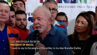 President Lula visits flood-hit Brazilian state