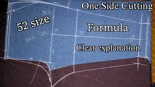one Side Cutting formula / 52 Heavy size trouser Cutting Method perfect 