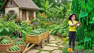 Harvesting 100kg of cucumbers and taking them to the market to sell - Rural life