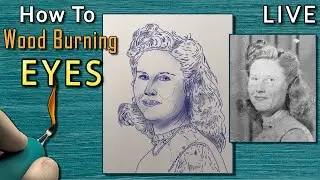 Pyrography: Wood Burning a Portrait 2021 // How to wood burn Eyes