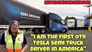 Meet The First Over The Road Tesla Semi Truck Drivers In America Driving 450 Miles A Day 🤯