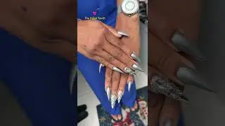 #nails#simplenails#nailart #naildesign #still etonails#acrylicnails#longnails#silvernails