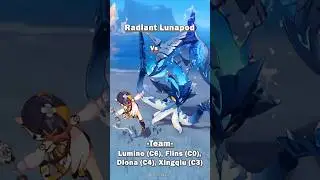 Radiant Lunapod Vs C6 Anemo Traveler Lumine Team Battle 🙀 #genshinimpact #f2pgameplay  #hoyocreators