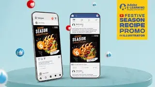 Festive Season Recipe for Social Media Designed in Illustrator | Adobe E-Learning