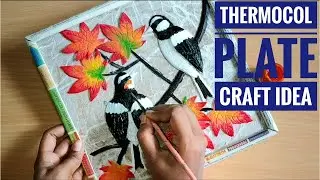 DIY 3D Bird wall Hanging with Thermocol Plate