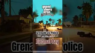 CJ&rsquo;s Ultimate Aim Training: Grenade vs. Police Car! 🎯💥 #GTAShort