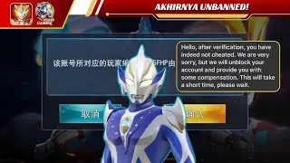 BERHASIL! AKUN BANNED GUE KEMBALI | ULTRAMAN LEGEND OF HEROES