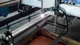 Testing CNC Plasma Machine - First Pipe Cut