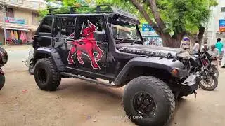 # Mahindra Jeep Angry Bull sticker Installation