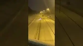 Crazy Passat drifting on highway