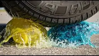 Car Tire Crushing Jelly Fruits 🍇🚗💥 | Ultra Satisfying ASMR