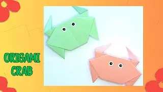 How To Make a Cute Origami Crab!🦀Easy Origami Tutorial for Kids!