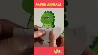 How To Make Rocking Paper Dinosaur Craft |  Paper Animals | DIY Crafty Projects