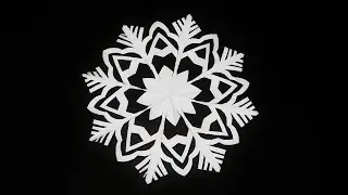 How to Make a Snowflake out of Paper | Christmas Cutting Art (1665)