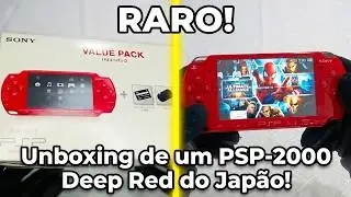 Re - Unboxing de um PSP-2000 Deep Red comprado no Japão.
