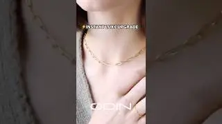 18K Gold Filled Paperclip Chain Necklace #Shorts #Paperclipchain #Goldchain