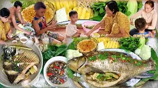 Simple Life: Steamed fish for lunch | Cook recipe and eat | Naa RY