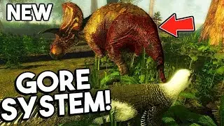 Saurian - MAJOR AI UPDATE, GORE SYSTEM, DINO WOUNDS, BLIND DAKOTARAPTOR HUNTS TRIKE! - Gameplay
