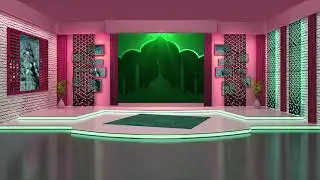 Islamic Studio Background Video - Islamic Green Screen