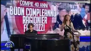 Monia Angeli in Carlo Martello su Rai Uno a Porta a Porta con Paolo Villaggio