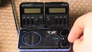 Quick test of a vintage Philips D 1868 portable radio FM tuner clock and alarm