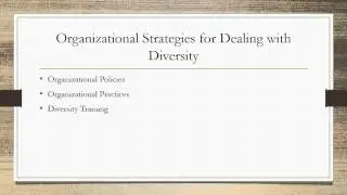 Managing a New and Diverse Workforce Powerpoint