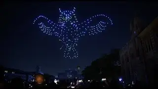 Drone show lights up President DesRoches' inauguration weekend