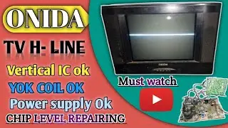 onida tv vertical problem, vertical section ok, horizontal line problem