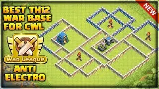 Best Th12 War Base 2019 For CWL Anti Electro Dragon Anti Bowler Anti Miner | Clash of Clans