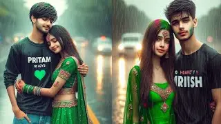 Holi Couple t-shirt name ai image generator microsoft |Technical praj bhai