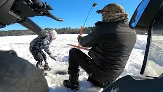 Killing the winter blues (Maine Style) Ice fishing solo and with the family