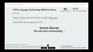 Improving Multilingual Abilities of (Different Types of) Language Models-Goran Glava&scaron;~Univ. W&uuml;rzburg
