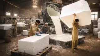 Amazing Secret Liquid to Giant Foam: Step By Step Polyurethane PU White Foam Manufacturing Process